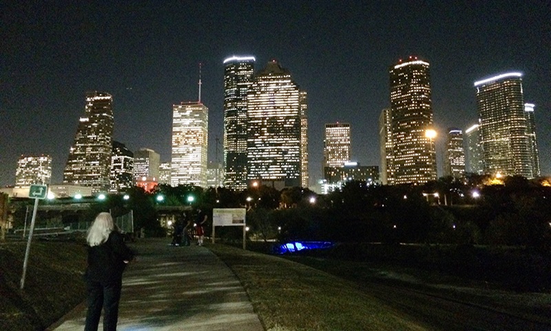 Image Nighttime Wellness Walk with Hines Center and Urban Paths