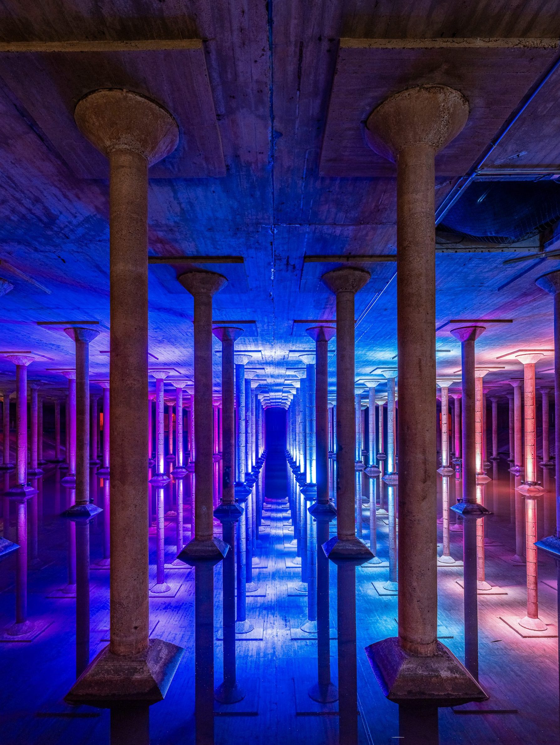 Buffalo Bayou Cistern - Cistern Illuminated - Houston, TX 120324